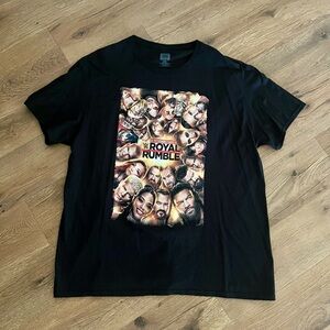 WWE Royal Rumble T-Shirt Men 2X Black 2024 I WAS THERE St. Petersburg Tampa EUC
